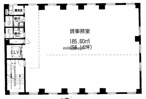 渡辺通・春吉の占部クリニックビル 平面1