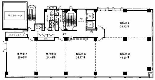 大分市のいちご・みらい信金ビル 平面1