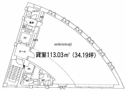 中央区その他の１丁目ＫＦビル 平面1