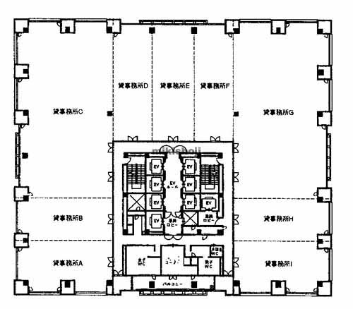 呉服町ビジネスセンター 平面1