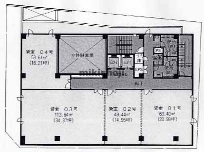 山口センタービル 平面1