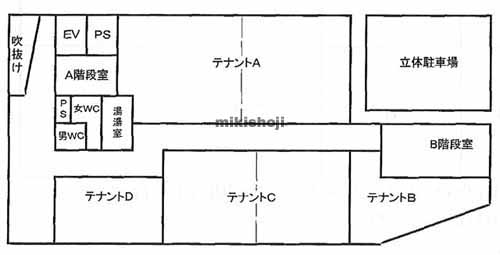 佐世保市のオレンジアベニュービル 平面1