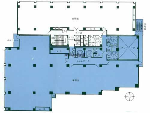 芝公園の黒龍芝公園ビル 平面1