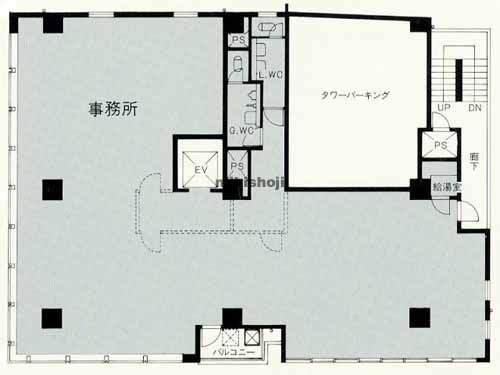 上大崎のクリスタルタワー 平面1