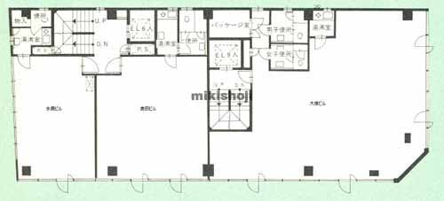 神田平河町・神田佐久間町・神田佐久間河岸の大原ビル 平面1