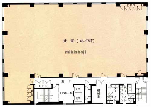 日本橋人形町・堀留町・小舟町・富沢町の稲村ビル 平面1