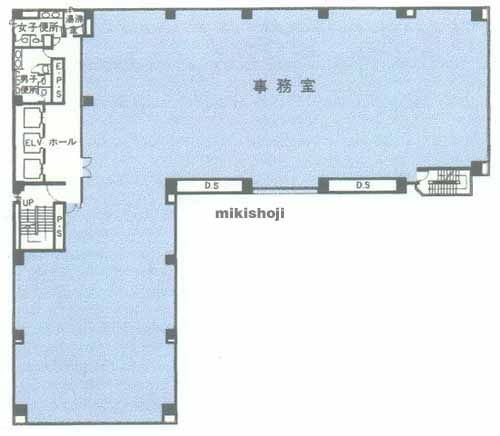 道玄坂の五島育英会ビル 平面1