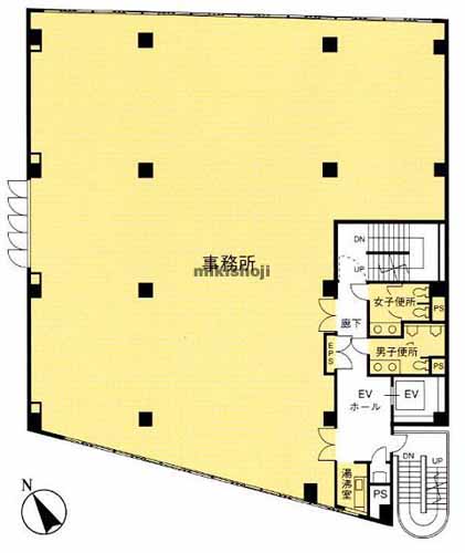南麻布・元麻布・麻布十番のオキノビル 平面1
