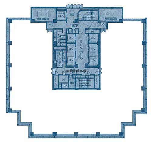 晴海・勝どきのＦＯＲＥＦＲＯＮＴ ＴＯＷＥＲⅠ 平面1