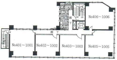 南大井の第５下川ビル 平面1