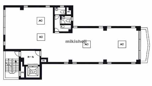 恵比寿西の川田ビル 平面1
