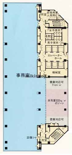 両国・横網の両国シティコア（オフィス棟） 平面1