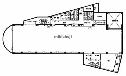 神楽坂・神楽河岸の神楽坂プラザビル 平面1