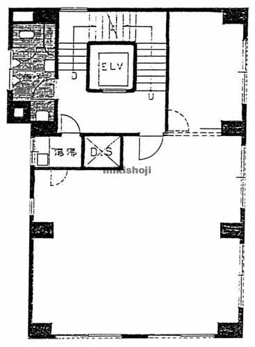 築地の築地ニイクラビル 平面1