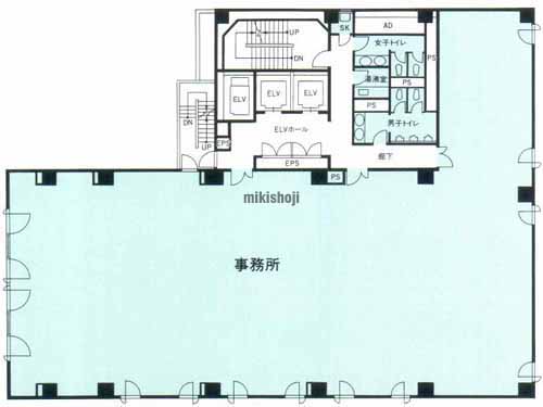 銀座の銀座木挽ビル 平面1