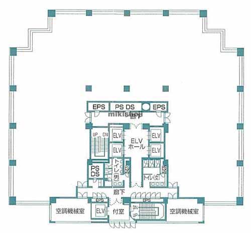 晴海・勝どきのＦＯＲＥＦＲＯＮＴ ＴＯＷＥＲⅡ 平面1