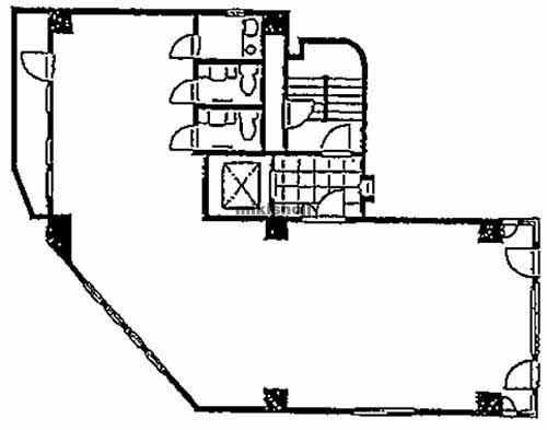 市谷柳町の菅屋ビル 平面1