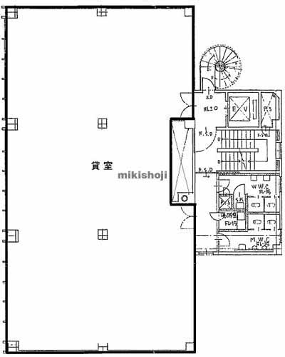 南池袋の太陽生命池袋ビル 平面1