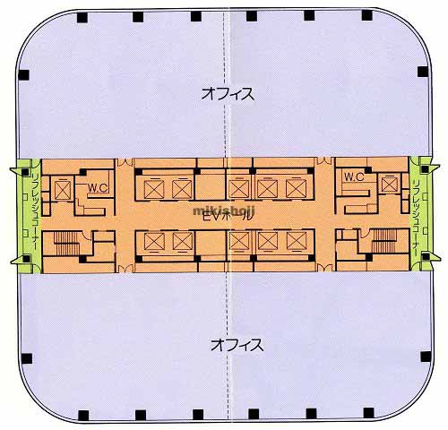 台場の台場フロンティアビル 平面1