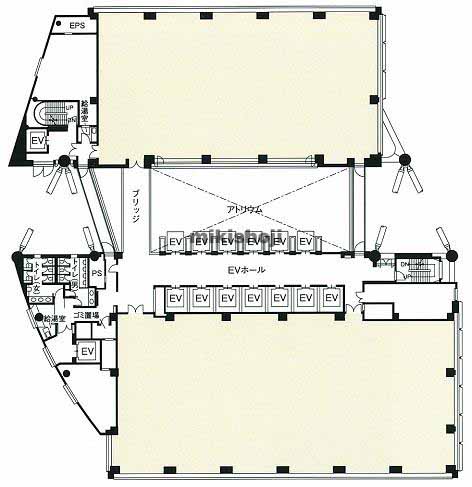 中央・本町・弥生町・南台の中野坂上サンブライトツイン 平面1