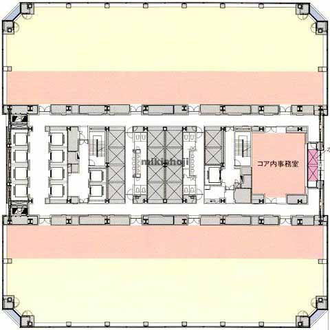 晴海・勝どきの晴海ｱｲﾗﾝﾄﾞﾄﾘﾄﾝｽｸｴｱ ｵﾌｨｽﾀﾜｰX GRAND EDITION 平面1