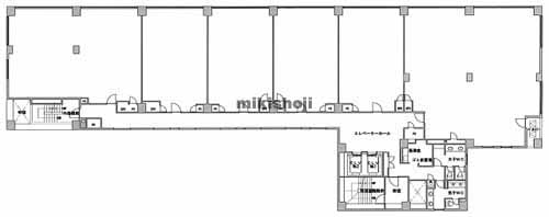 西新橋の虎ノ門法曹ビル 平面1