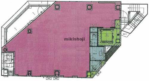 恵比寿西のオリックス恵比寿西ビル 平面1