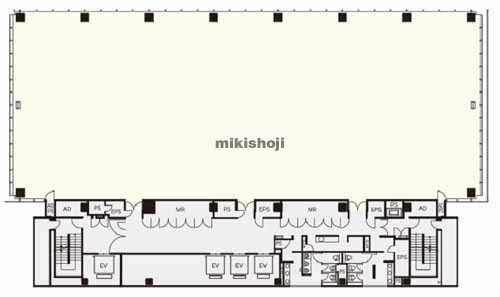 大崎の大崎ウィズタワー 平面1
