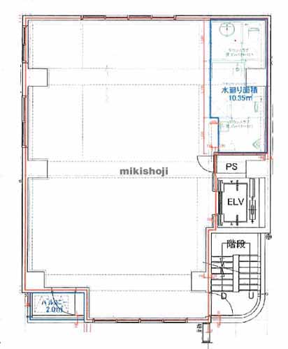 恵比寿西のＨＡＧＩＷＡＲＡ　ＢＬＤＧ．７ 平面1