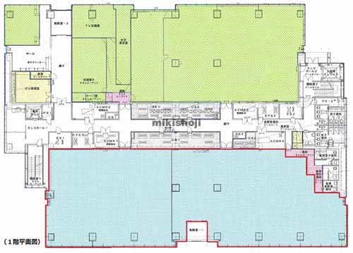 新潟市のＮＴＴドコモ新潟ビル 平面1