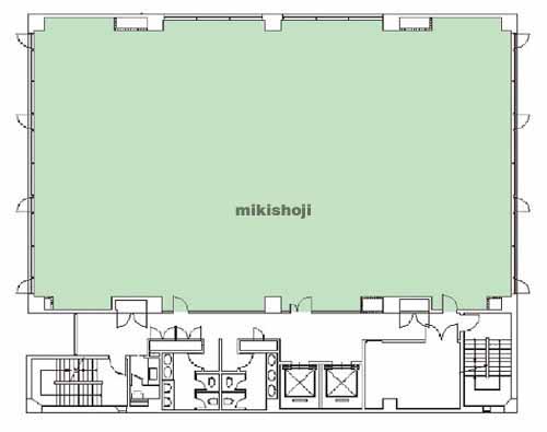甲府市の甲府ニッセイスカイビル 平面1