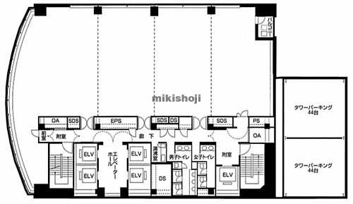 前橋市の前橋センタービル 平面1