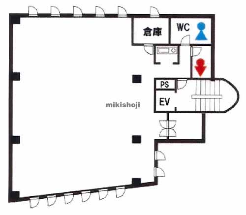 桐生市の桐生稲荷町ビル 平面1