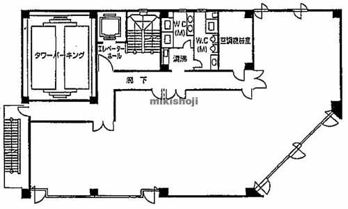 甲府市の朝日生命甲府ビル 平面1