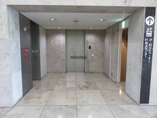 台場の台場フロンティアビル エレベーターホール1
